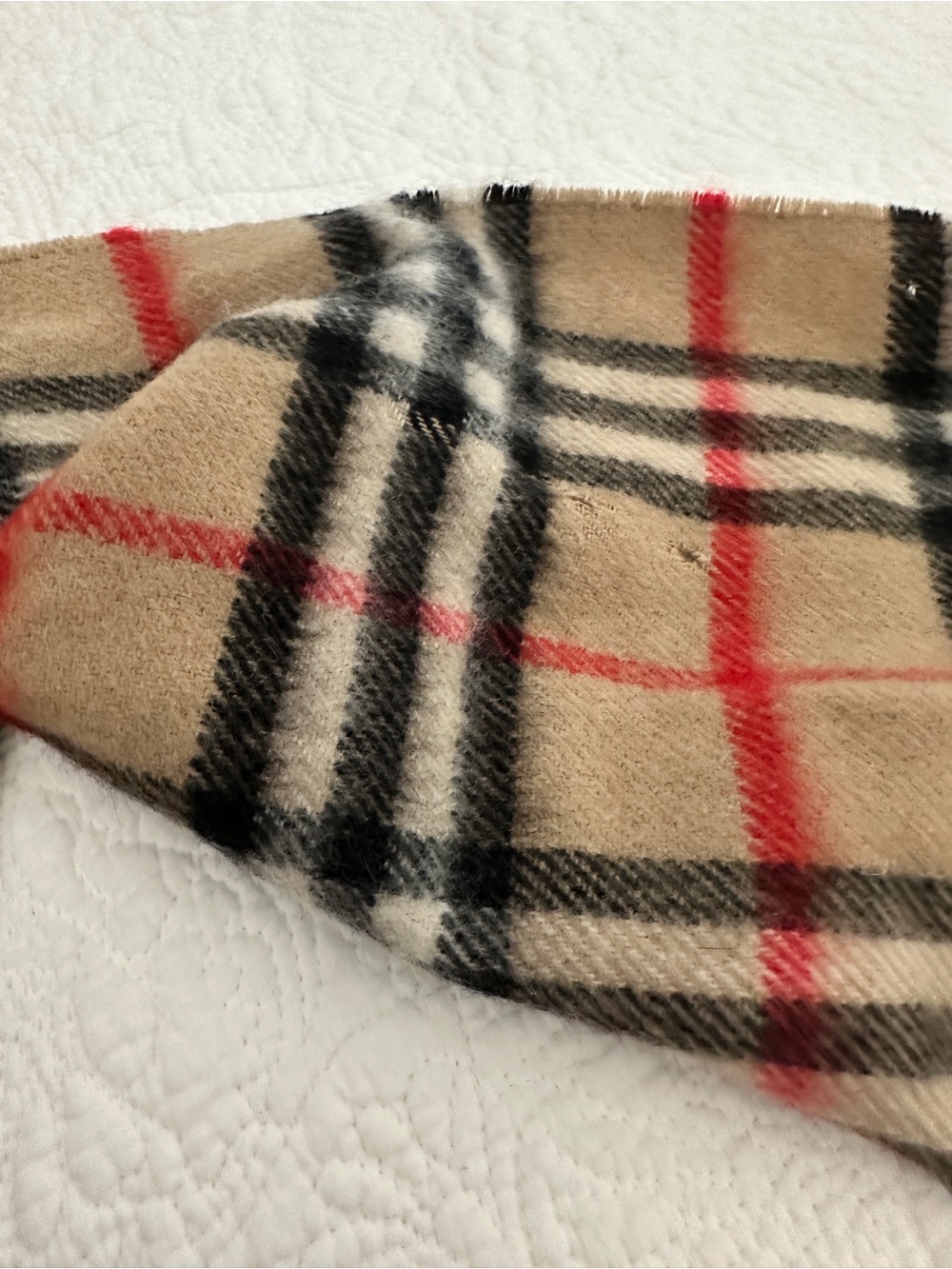 Burberry Nova Tan Plaid Cashmere Scarf 8”x50” - Picture 10 of 12